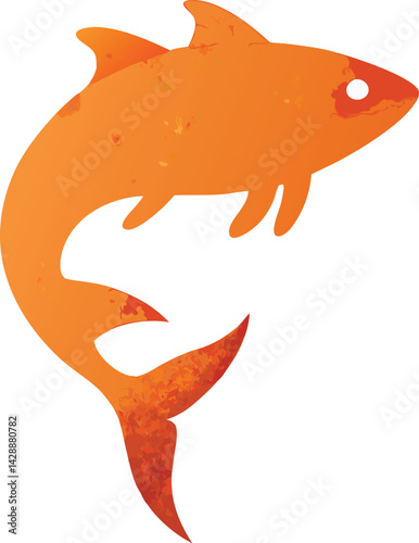 vector illustration of a cartoon fish