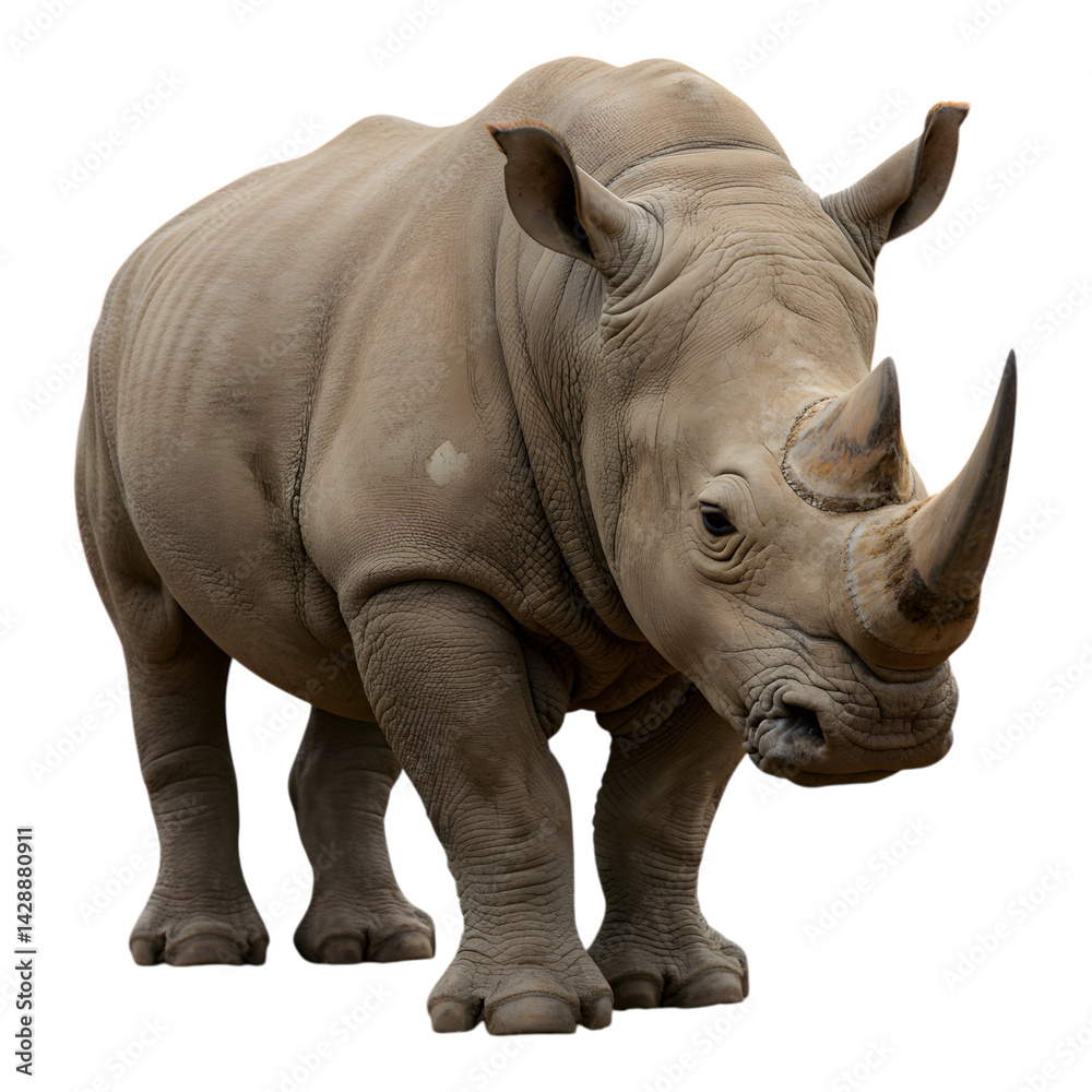 Obraz premium Side-by-Side Rhinos Standing Together