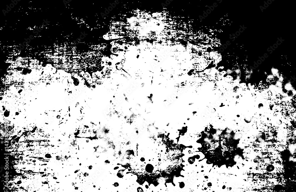 Obraz premium Abstract grunge black and white distressed texture background, noise background, Isolated on white background.