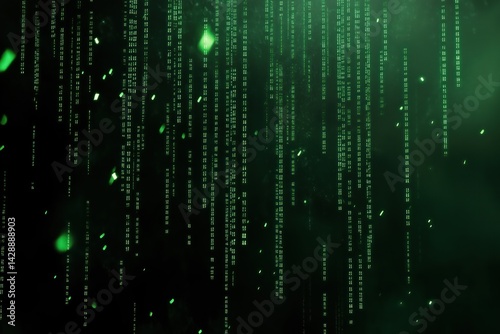 Wallpaper Mural Digital Binary Code Flowing Down Torontodigital.ca