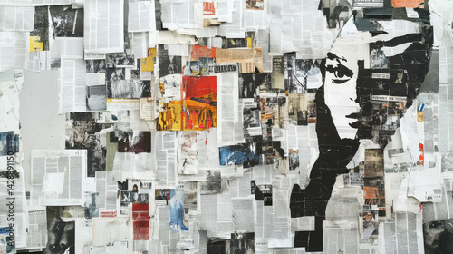 Creating unique abstract collages from newspaper clippings a gigapixel digital art approach