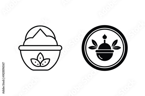 Spa And Aroma Therapy Outline And Glyph Vector Icons Beauty And Wellness