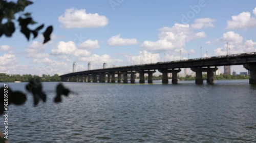 Wallpaper Mural bridge over a river in a big city Torontodigital.ca