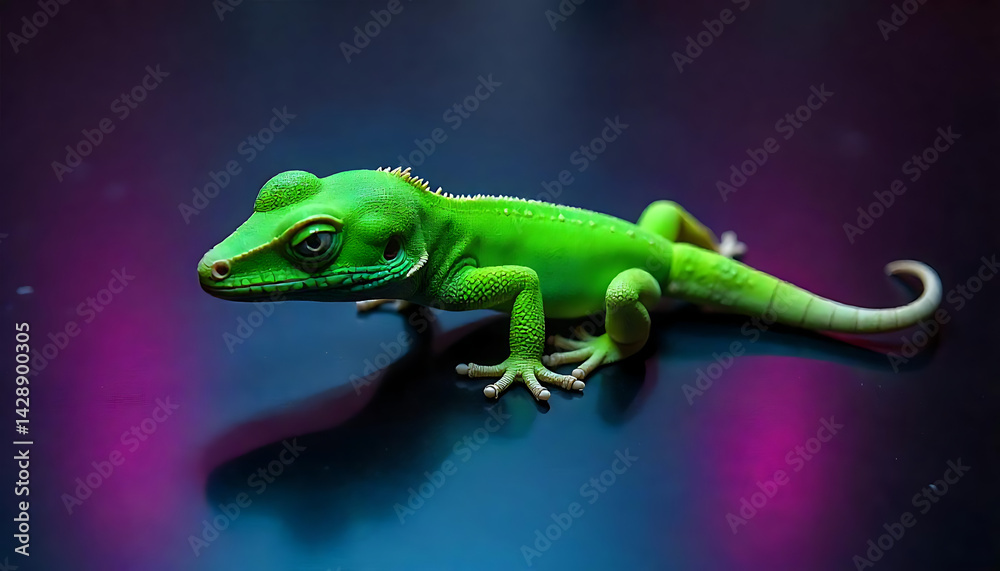 Fototapeta premium chameleon on a branch