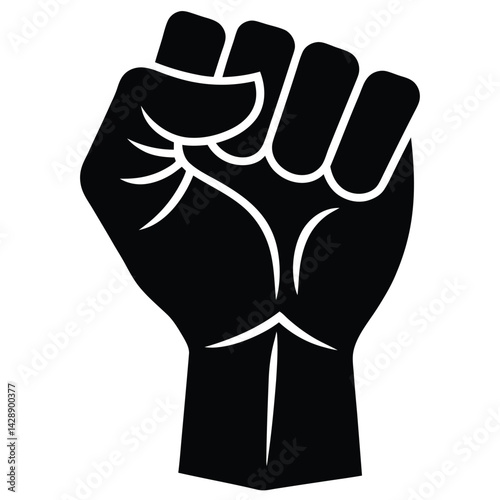 Raised Fist Vector Illustration