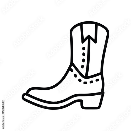 Cowboy Boot Vector Illustration