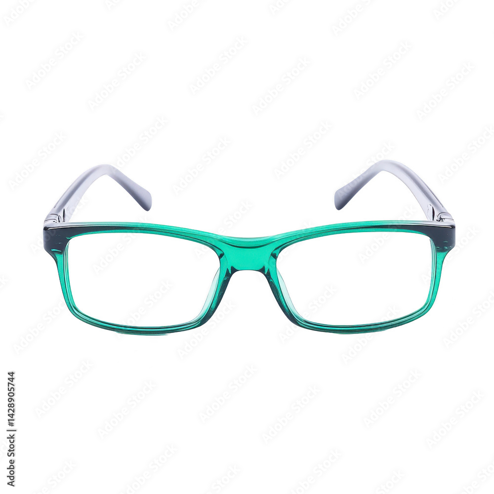 pair of stylish green eyeglasses with modern rectangular frame design, perfect for fashionable look. transparent lenses and sleek arms add contemporary touch pair of stylish green eyeglasses with modern rectangular frame design, perfect for fashionable look. transparent lenses and sleek arms add contemporary touch