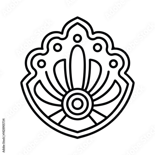 maya shell ornament
