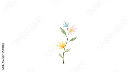 Floral border, greeting card with pink flowers, can be used as invitation card for wedding, birthday and other holiday and summer background, watercolor peonies