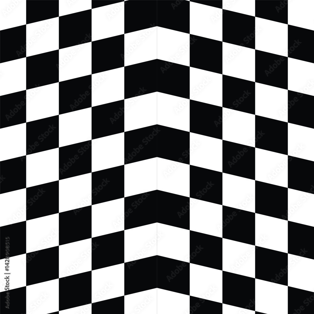 Fototapeta premium abstract geometric line, shape, asymmetry, seamless pattern design, isolated on white for printing, effect, overlay design