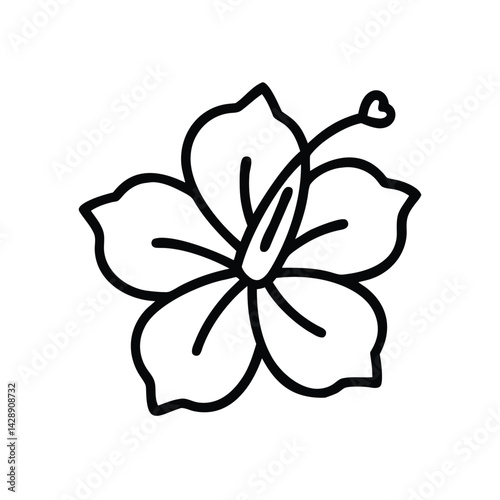 Hibiscus Flower Vector Illustration