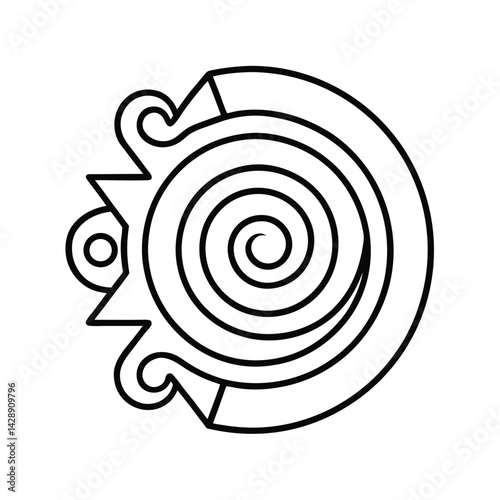 Zapotec Spiral Glyph Mesoamerican Symbol