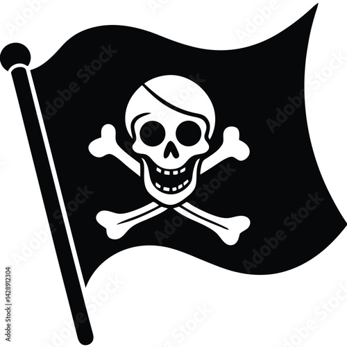 Pirate Flag Vector Illustration