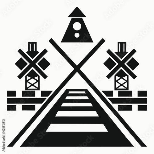 Road Block Vector Illustration