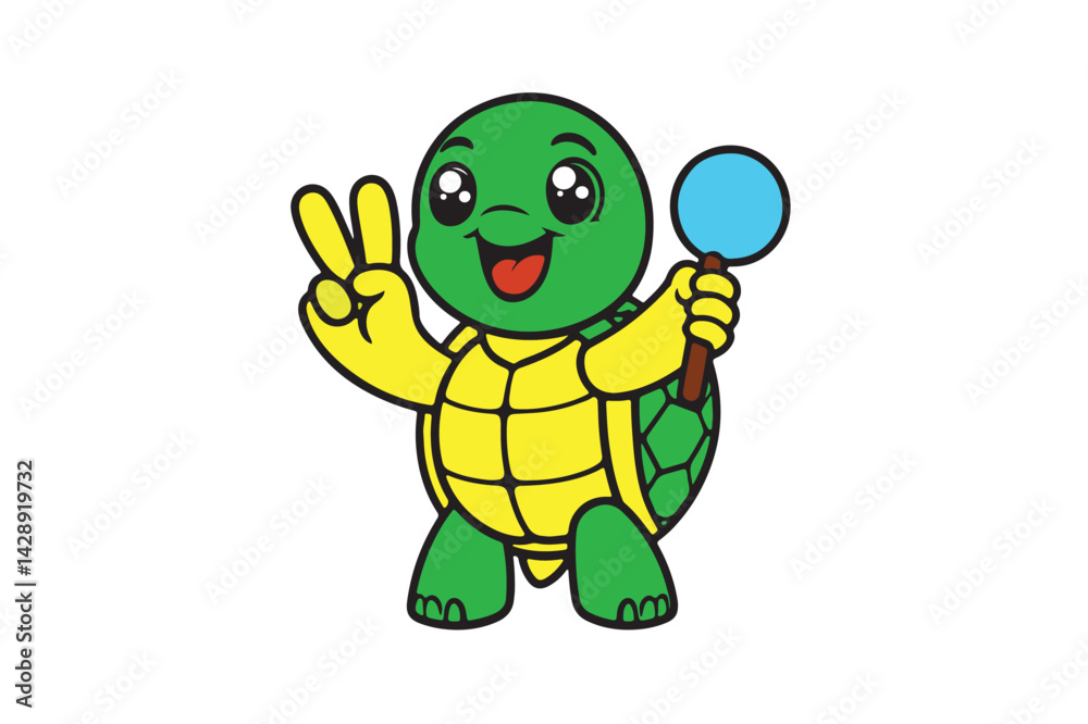 Obraz premium Turtle vector icon on white background.