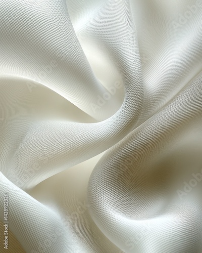 Soft, flowing white fabric with subtle texture and folds