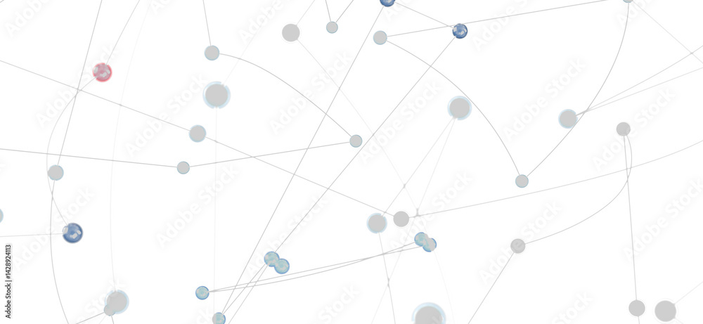 Abstract image of connected nodes, representing network, technology, or communication. Abstract image of connected nodes, representing network, technology, or communication.