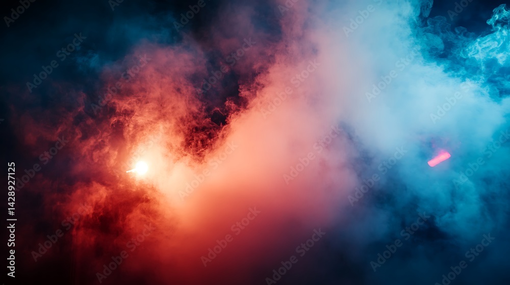 Naklejka premium Abstract cloudscape with vibrant hues