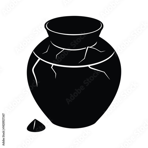 vase on black background