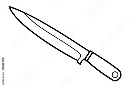 Art Knife Line Art Vector Illustration
