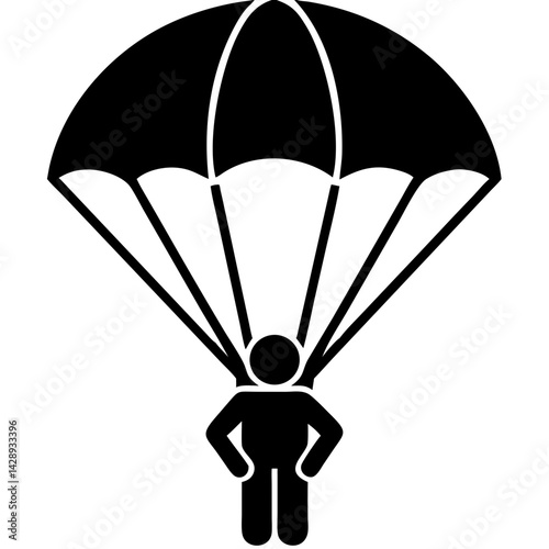 Creative details Skydiving parashoot icon vector illustration 
