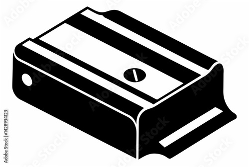Pencil Sharpener Silhouette Vector Illustration