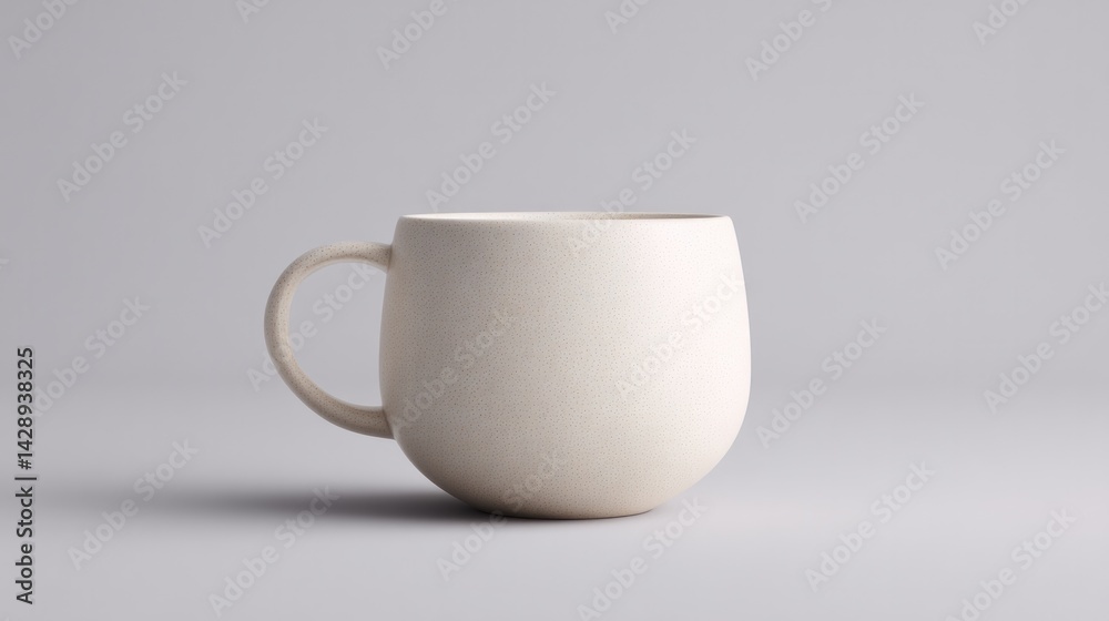 Obraz premium 3d illustration of blank mug or cup for product mockup placed centrally on seamless monochrome background