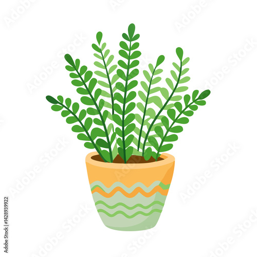 Cute Potted Plant Illustration - Home Decor Element