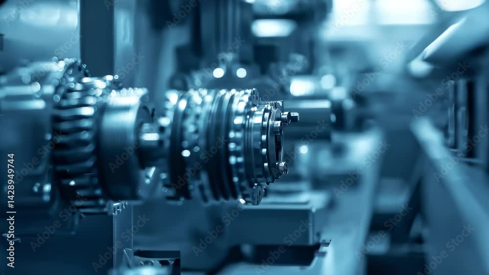 Close-up of Gears and Mechanical Operation Close-up of Gears and Mechanical Operation