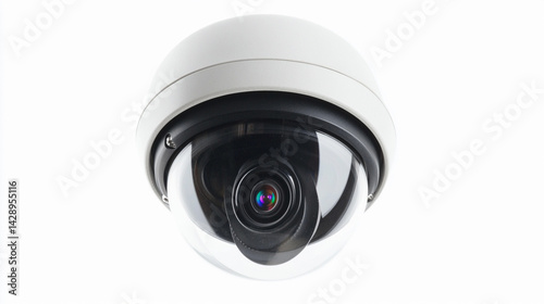 Obraz na płótnie Dome security camera with lens for surveillance monitoring Generative AI w salonie