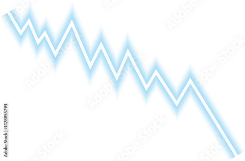 Chart line descending in steps, reflecting a repeating decline pattern.
