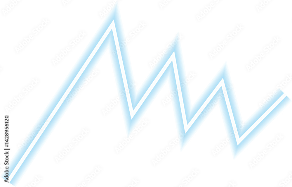 Neon-style falling wedge pattern depicted with a converging downtrend structure. Neon-style falling wedge pattern depicted with a converging downtrend structure.