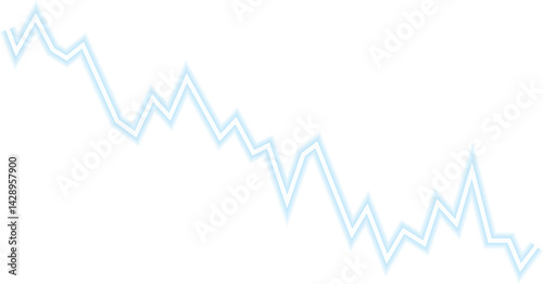 Line graph with alternating up and down movements, illustrating fluctuating financial trends.