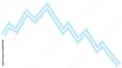 Trend chart with a wavy line representing fluctuations in data with periodic highs and lows.