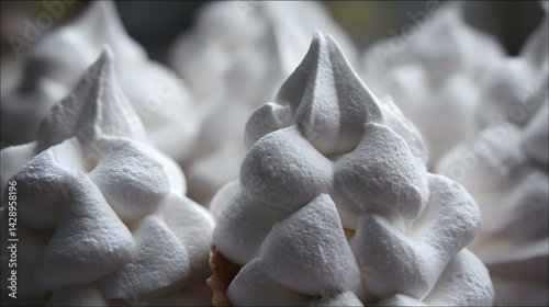 cream texture in swirled peak formation