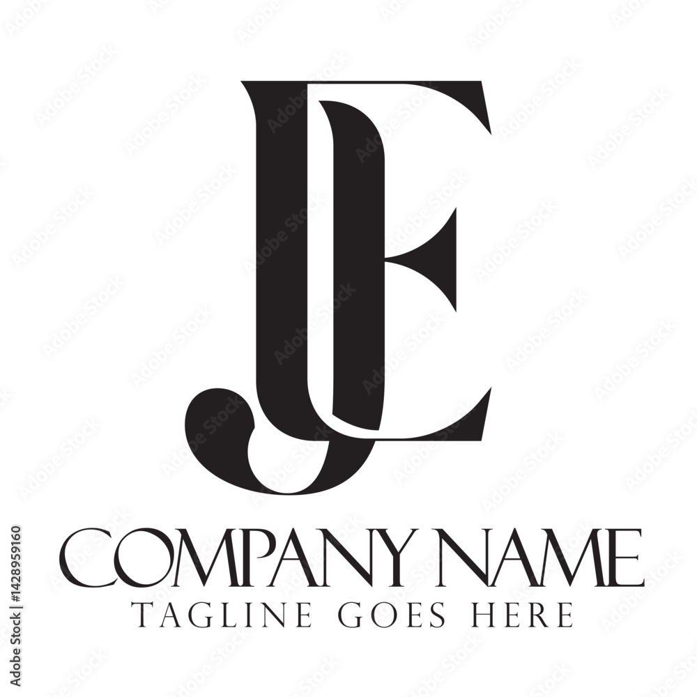 Initial EJ or JE creative, modern, and elegant vector logo design templates for a luxury business
