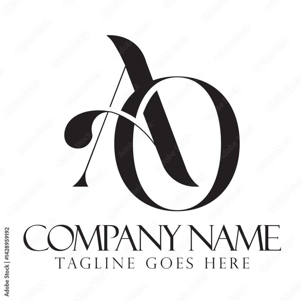 Initial AO or OA creative, modern, and elegant vector logo design templates for a luxury business