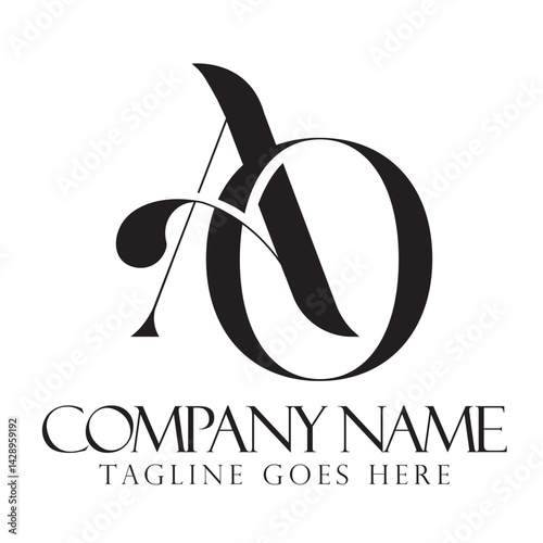 Obraz na płótnie Initial AO or OA creative, modern, and elegant vector logo design templates for a luxury business w salonie