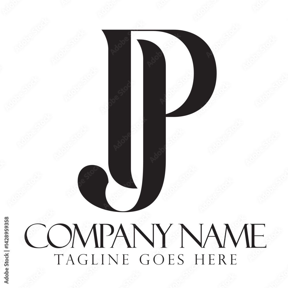 Initial PJ or JP creative, modern, and elegant vector logo design templates for a luxury business