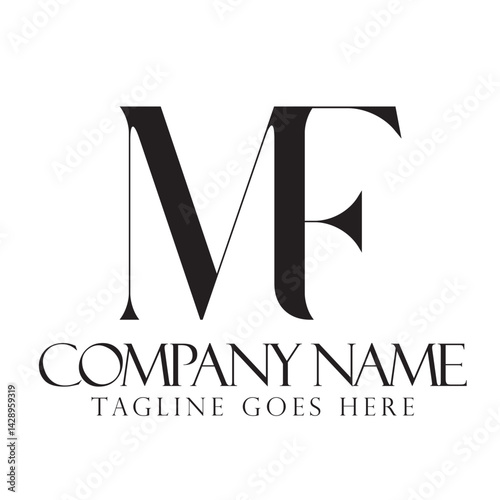 Obraz na płótnie Initial MF or FM creative, modern, and elegant vector logo design templates for a luxury business w salonie