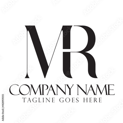 Initial MR or RM creative, modern, and elegant vector logo design templates for a luxury business