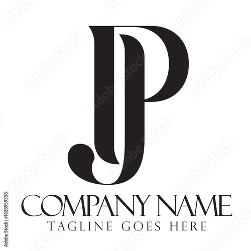 Obraz na płótnie Initial PJ or JP creative, modern, and elegant vector logo design templates for a luxury business w salonie