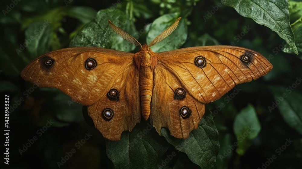 Obraz premium Golden Emperor Moth