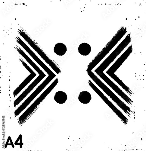 Abstract black and white geometric pattern creating striking visual contrast and intrigue