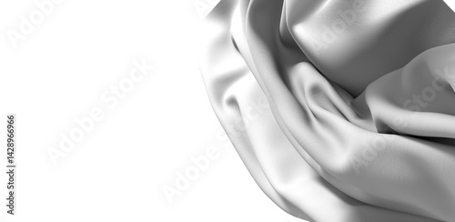 Close-up of a white fabric ...