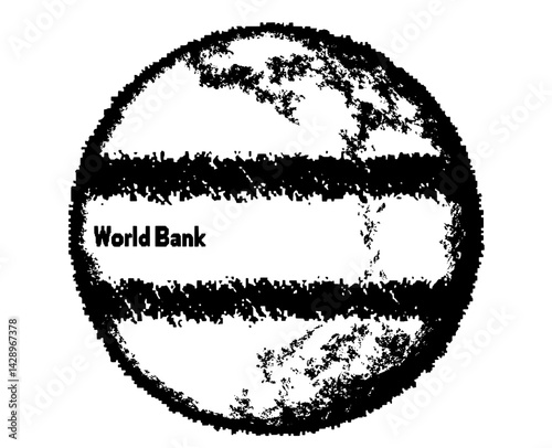 Symbolic representation of global finance with a focus on international cooperation and economic development at the World Bank