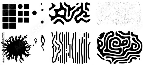 Exploring abstract shapes and patterns in black and white showcasing creativity and artistic expression without boundaries