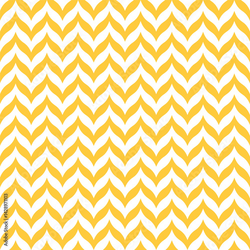 Golden chevron wave pattern on white repeating
