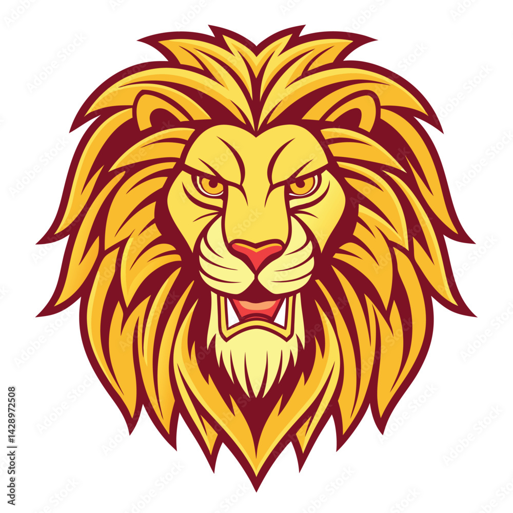 Obraz premium Fierce lion head graphic (2)