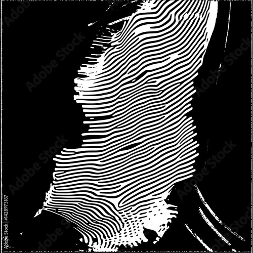 Intricate lines form a stunning design reminiscent of nature's patterns in an abstract art piece